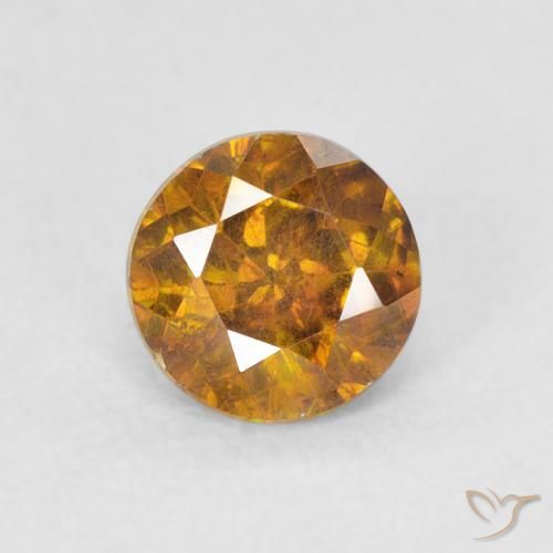 0.92ct 天然 金棕色 闪锌矿, 圆形的, VS-SI