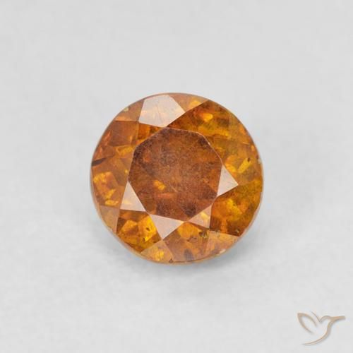 0.80ct 天然 金棕色 闪锌矿, 圆形的, VS-SI