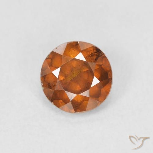 0.62ct 天然 深橙色 闪锌矿, 圆形的, VS-SI
