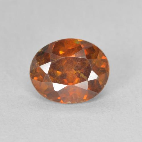 1.33ct 天然 深棕橙 闪锌矿, 椭圆形, SI