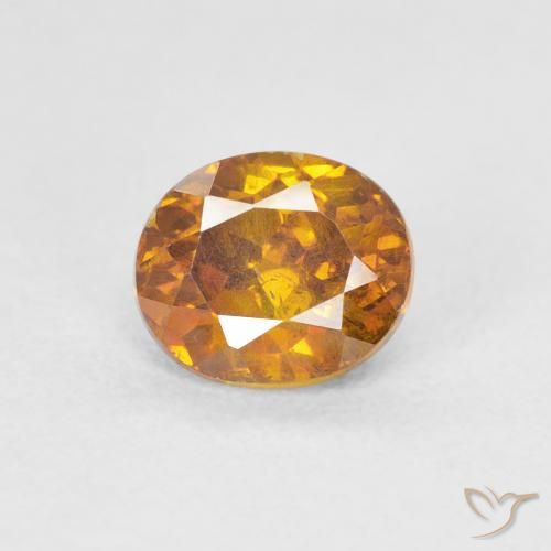 1.25ct 天然 金棕色 闪锌矿, 椭圆形, SI
