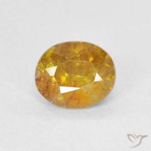 0.75ct 天然 金棕色 闪锌矿, 椭圆形, SI