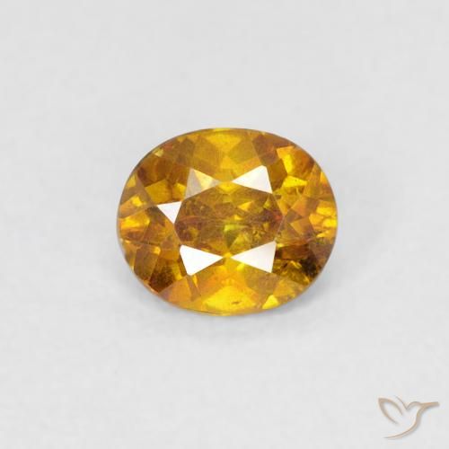 0.47ct 天然 金棕色 闪锌矿, 椭圆形, SI