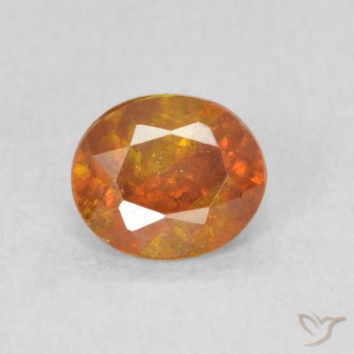 0.58ct 天然 土橙 闪锌矿, 椭圆形, SI