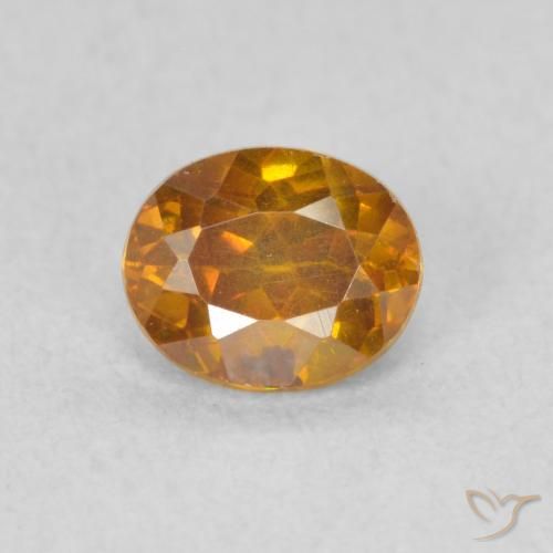 0.56ct 天然 深橙色 闪锌矿, 椭圆形, SI