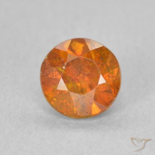0.79ct 天然 中橙 闪锌矿, 圆形的, SI