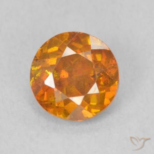 0.77ct 天然 琥珀橙 闪锌矿, 圆形的, SI