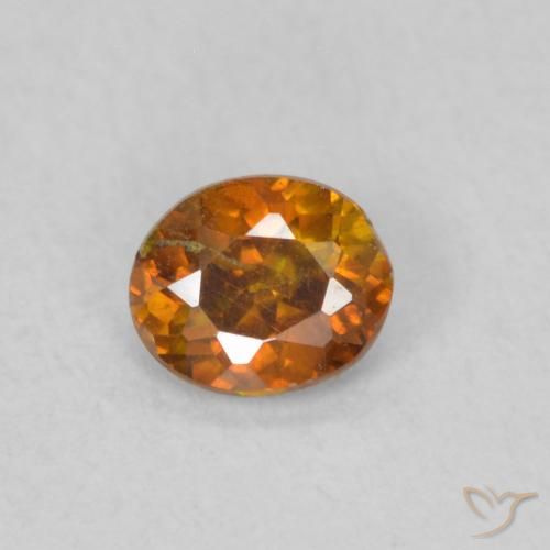0.28ct 天然 深橙色 闪锌矿, 椭圆形, SI
