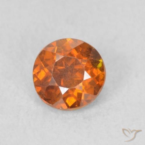 0.59ct 天然 Medium Dark-Orange 闪锌矿, 圆形的, SI