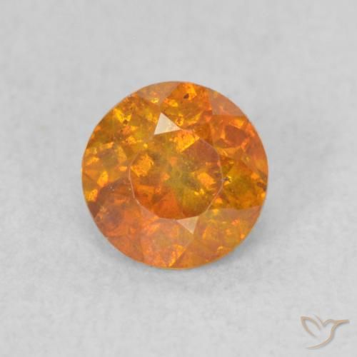 0.70ct 天然 琥珀橙 闪锌矿, 圆形的, SI