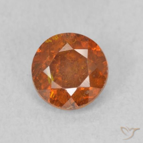 0.72ct 天然 琥珀橙 闪锌矿, 圆形的, SI