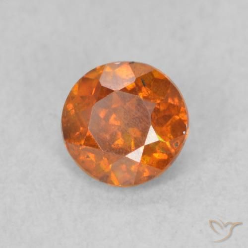 0.53ct 天然 中橙 闪锌矿, 圆形的, SI
