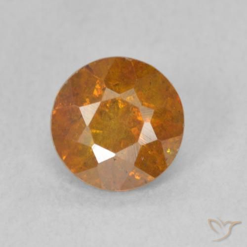 1.04ct 天然 深橙色 闪锌矿, 圆形的, SI