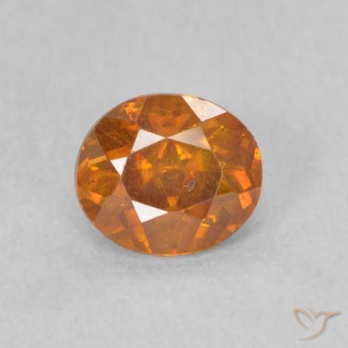 0.72ct 天然 深橙色 闪锌矿, 椭圆形, SI
