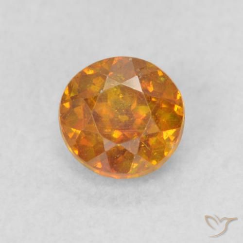 0.48ct 天然 棕橙色 闪锌矿, 圆形的, SI