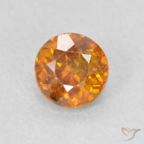 0.84ct 天然 棕橙色 闪锌矿, 圆形的, SI