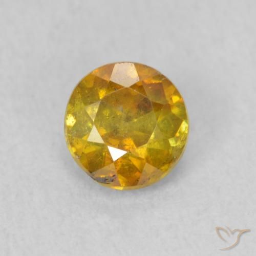 0.53ct 天然 金棕色 闪锌矿, 圆形的, SI