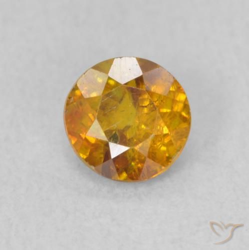 0.51ct 天然 金棕色 闪锌矿, 圆形的, SI