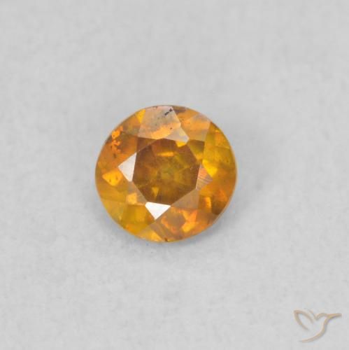 0.27ct 天然 杏橙 闪锌矿, 圆形的, SI