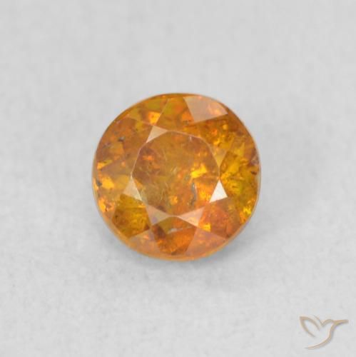 0.54ct 天然 Medium Light-Orange 闪锌矿, 圆形的, SI