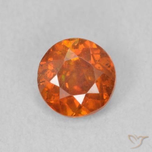 0.56ct 天然 中橙 闪锌矿, 圆形的, SI
