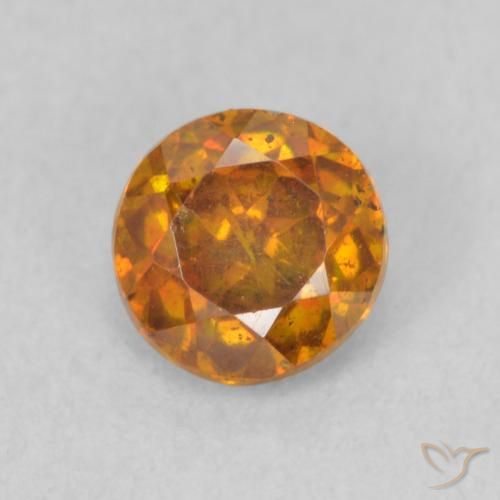 0.73ct 天然 棕橙色 闪锌矿, 圆形的, SI