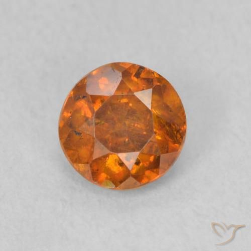 0.57ct 天然 琥珀橙 闪锌矿, 圆形的, SI