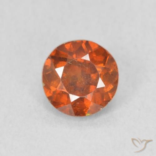 0.68ct 天然 红橙色 闪锌矿, 圆形的, VS-SI