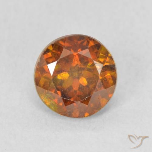 0.97ct 天然 中橙 闪锌矿, 圆形的, VS-SI