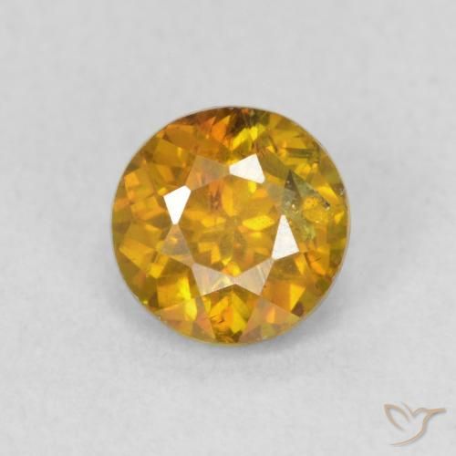 0.80ct 天然 金橙 闪锌矿, 圆形的, VS-SI