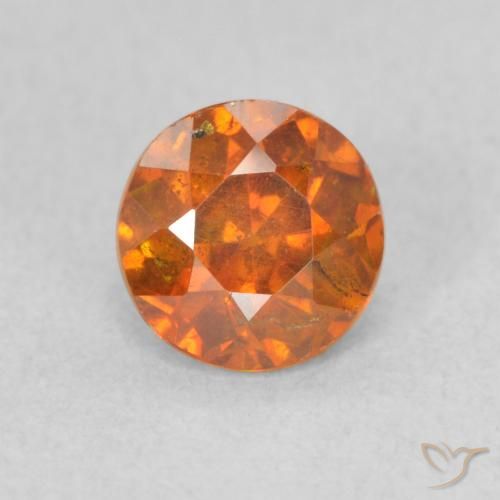 0.83ct 天然 深橙色 闪锌矿, 圆形的, VS-SI