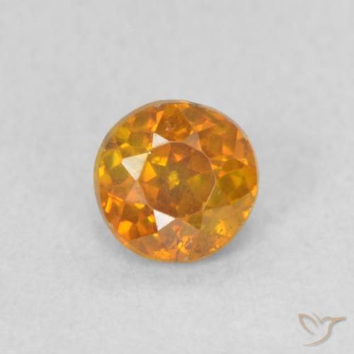 0.42ct 天然 土橙 闪锌矿, 圆形的, VS-SI