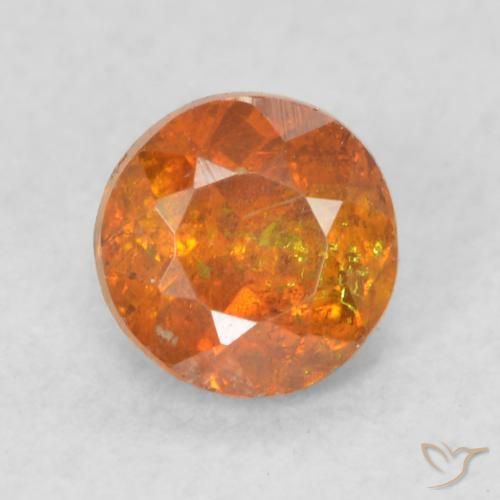 0.45ct 天然 深橙色 闪锌矿, 圆形的, SI