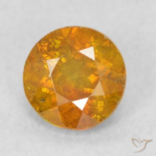 0.56ct 天然 棕橙色 闪锌矿, 圆形的, SI