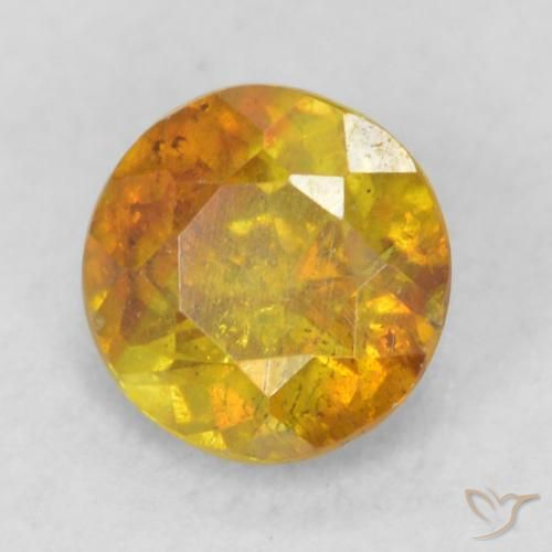 0.45ct 天然 深橙色 闪锌矿, 圆形的, SI