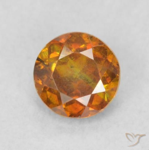 0.45ct 天然 棕橙色 闪锌矿, 圆形的, SI