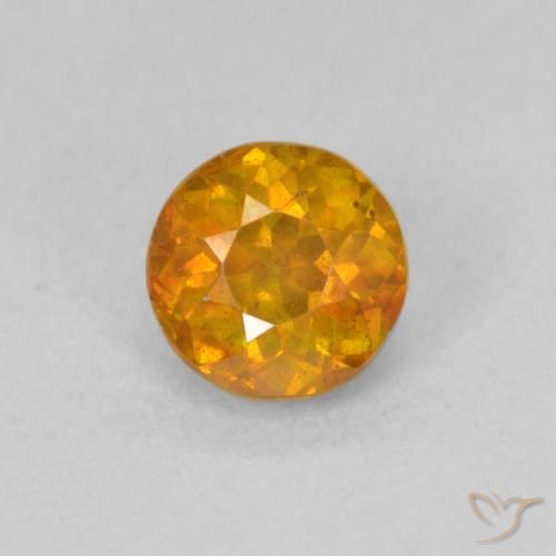0.70ct 天然 深橙色 闪锌矿, 圆形的, SI