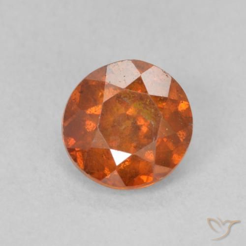 0.81ct 天然 中橙 闪锌矿, 圆形的, SI