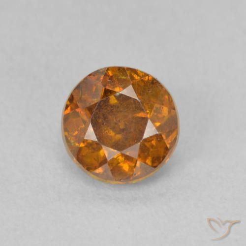 0.75ct 天然 土橙 闪锌矿, 圆形的, SI