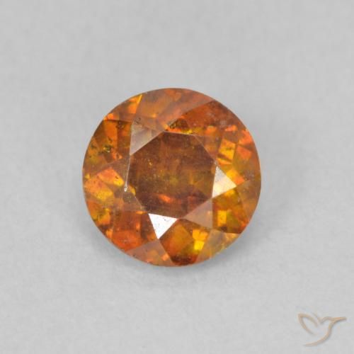 0.66ct 天然 土橙 闪锌矿, 圆形的, SI
