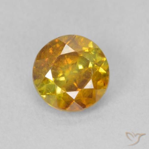 0.81ct 天然 金棕色 闪锌矿, 圆形的, SI