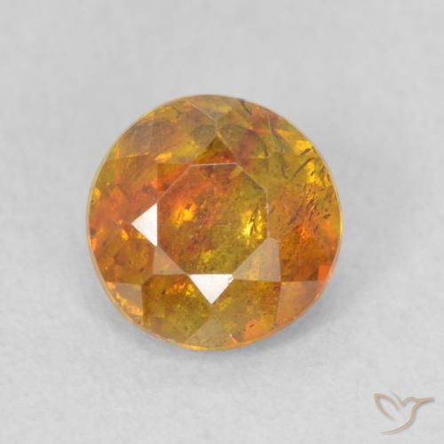 0.88ct 天然 金棕色 闪锌矿, 圆形的, SI