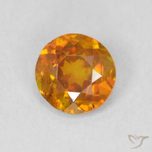 0.54ct 天然 棕橙色 闪锌矿, 圆形的, SI