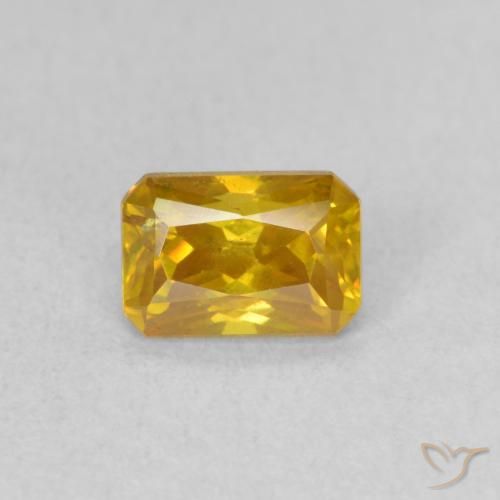 0.96ct 天然 金橙 闪锌矿, 祖母绿式切割, VS-SI