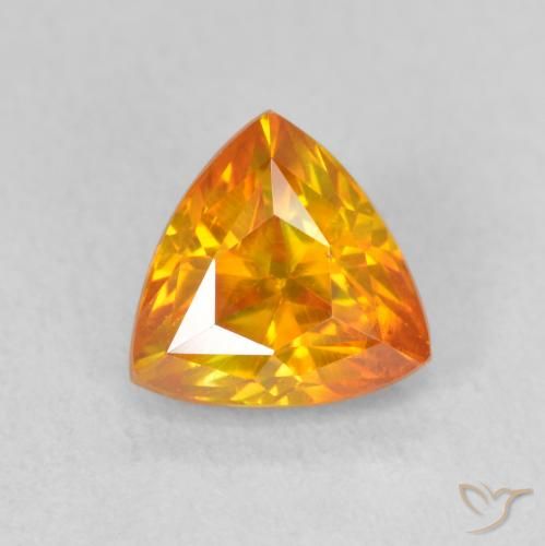 1.48ct 天然 杏橙 闪锌矿, 胖三角形, SI