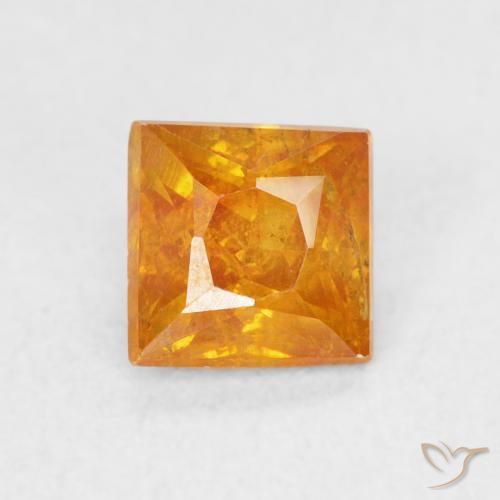 0.85ct 天然 中橙 闪锌矿, 正方形, SI