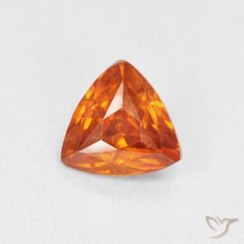 0.97ct 天然 火橙 闪锌矿, 胖三角形, SI