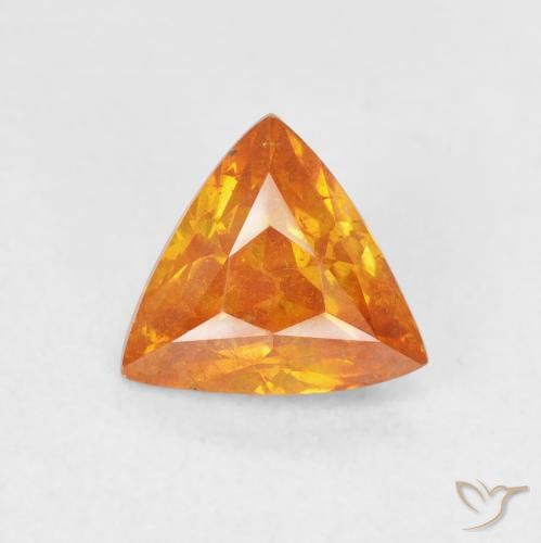 1.67ct 天然 杏橙 闪锌矿, 胖三角形, SI