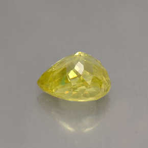 1.46克拉天然黄色榍石，梨形，7.5×5.9毫米，VS