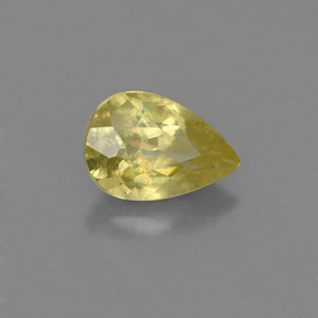 0.99克拉天然黄金色榍石，梨形，7.5×5.1毫米，VS-SI